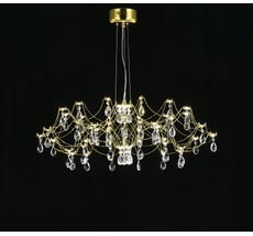 Подвесная люстра светодиодная с пультом и хрустальными подвесками Asfour MyFar MR2662-60P-50AD