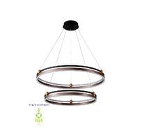 Подвесная люстра Crystallux FERNANDO SP123W LED D600+800 COFFEE/BLACK_CR