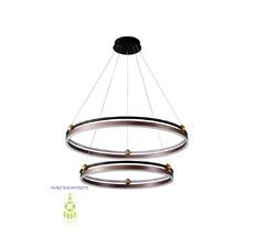 Подвесная люстра Crystallux FERNANDO SP123W LED D600+800 COFFEE/BLACK_CR