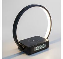 Настольная лампа Eurosvet Светодиодная с беспроводной зарядкой и будильником Timelight a054132_EU