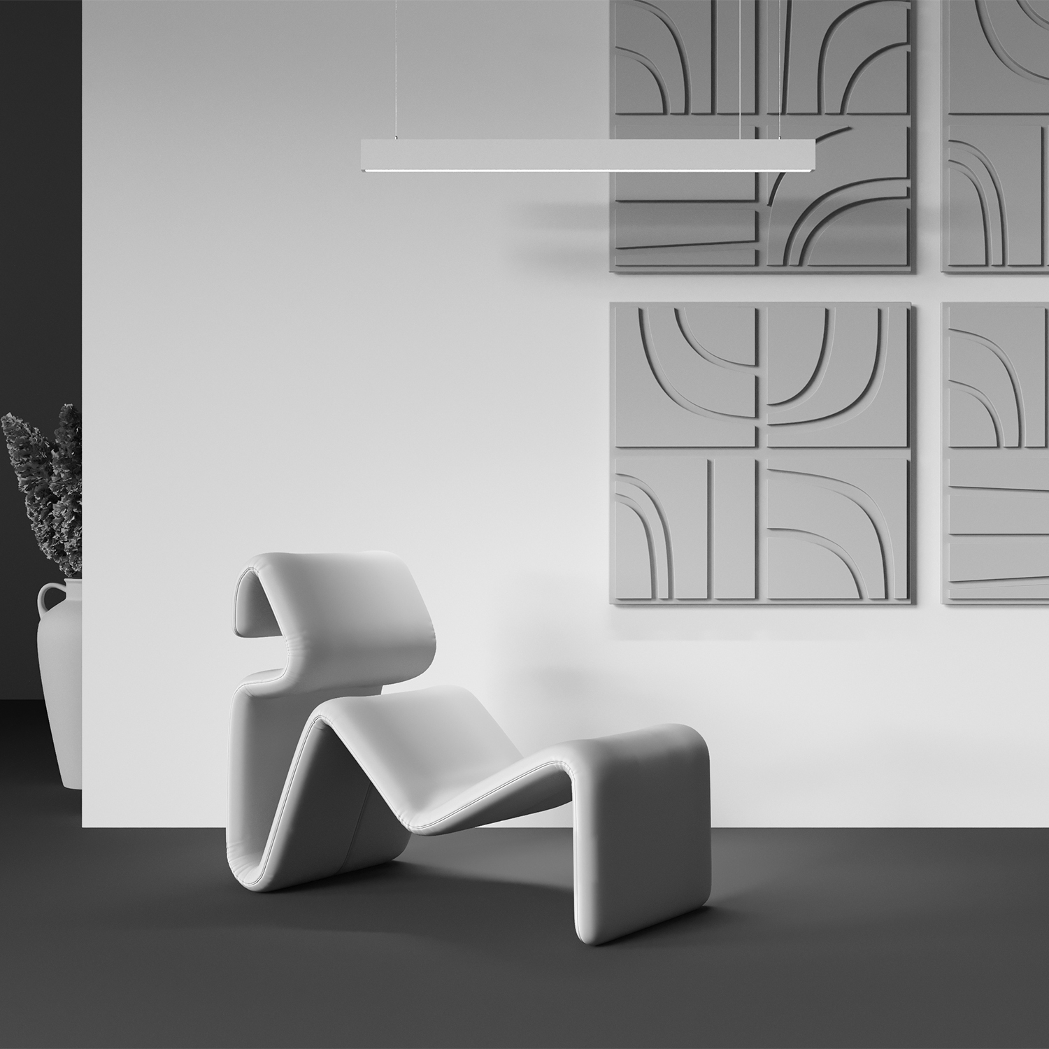 Подвесной светильник Maytoni BASIS P051PL-36W2.7-6K-W_MY