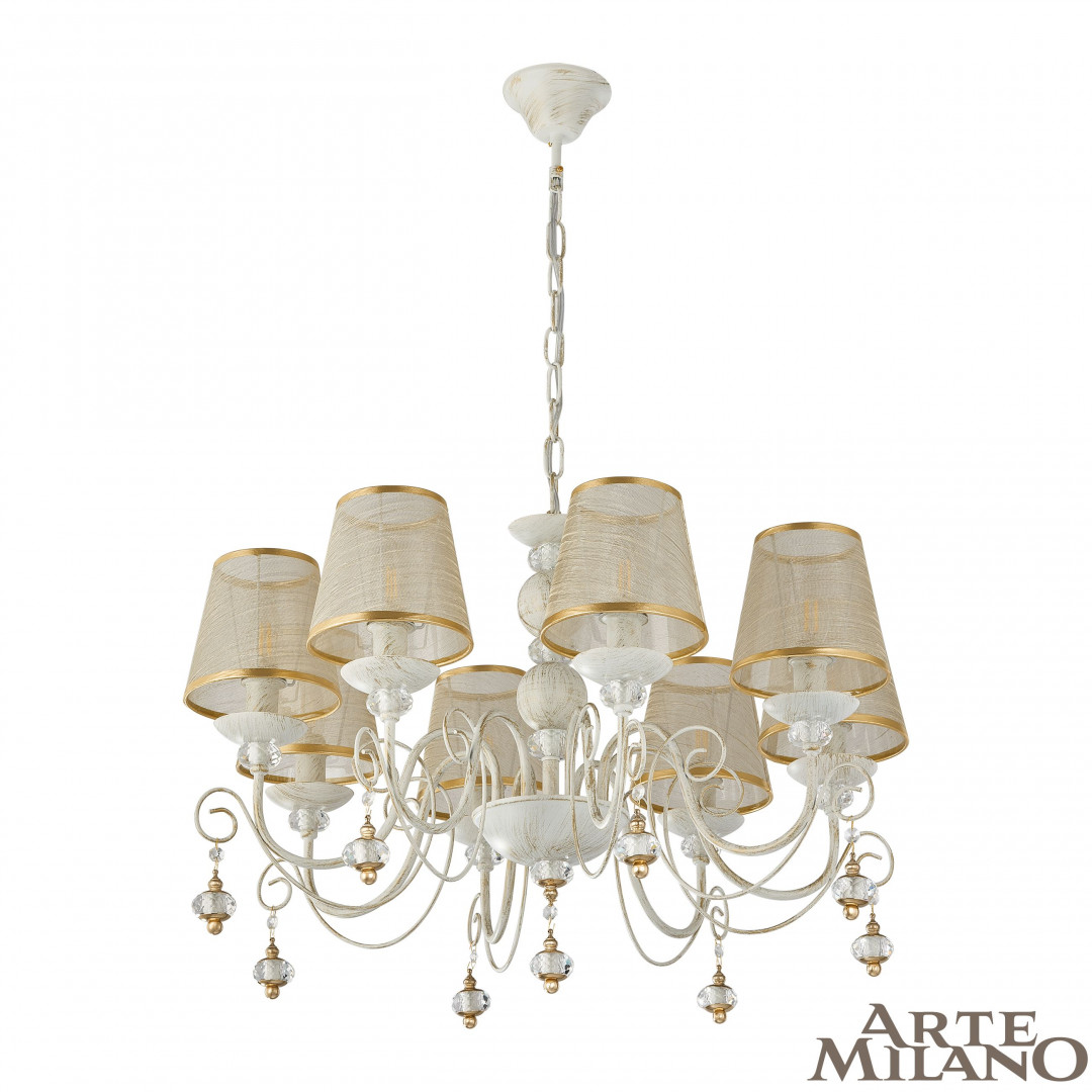 

Подвесная люстра Arte Milano 347620/8 WT+G, 347620/8 WT+G