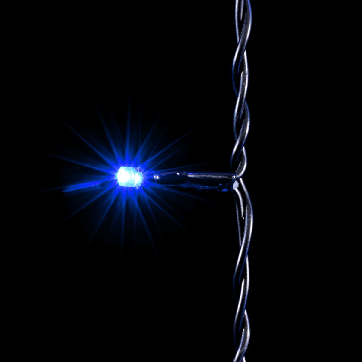 Гирлянда Занавес 2 x 2 м Синий 220В, 400 LED, Провод Черный ПВХ, IP54 PCL402-11-2B