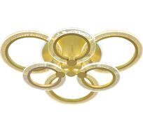 Люстра (+ночной режим) с пультом потолочная светодиодная 10225/6 LED*97W BL Escada 10225/6LED Gold_ESC