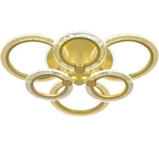 Люстра (+ночной режим) с пультом потолочная светодиодная 10225/6 LED*97W BL Escada 10225/6LED Gold_ESC