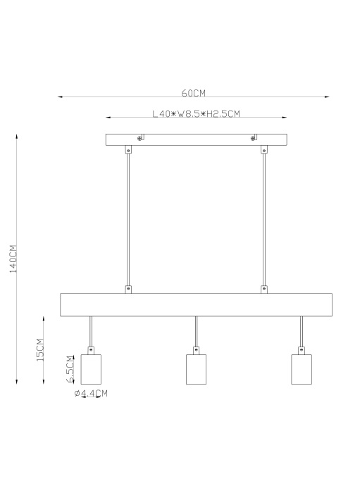 Подвесной светильник Globo JAKOB 15327-3N_GL