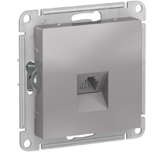Телефонная розетка встраиваемая RJ-11 (алюминий) Systeme Electric ATN000381