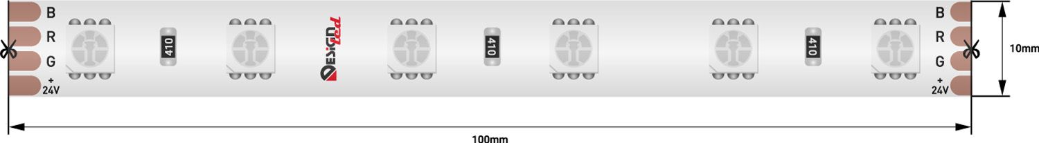 Лента светодиодная 1м. 14,4W LUX DSG560-24-RGB-65 00-00003351_SW