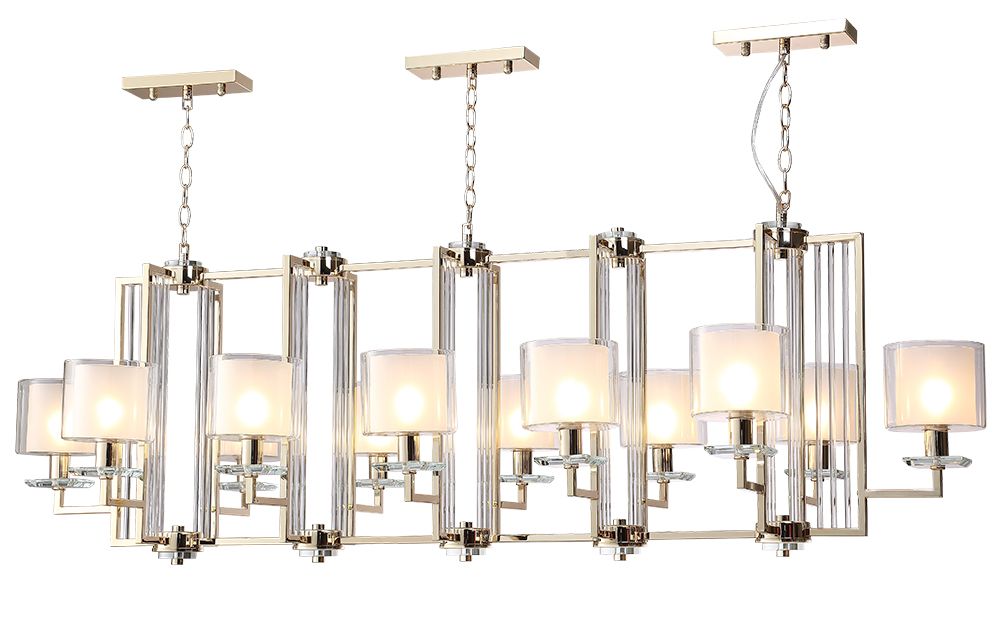 Подвесная люстра Crystallux NICOLAS NICOLAS SP12 L1600 GOLD/WHITE_CR