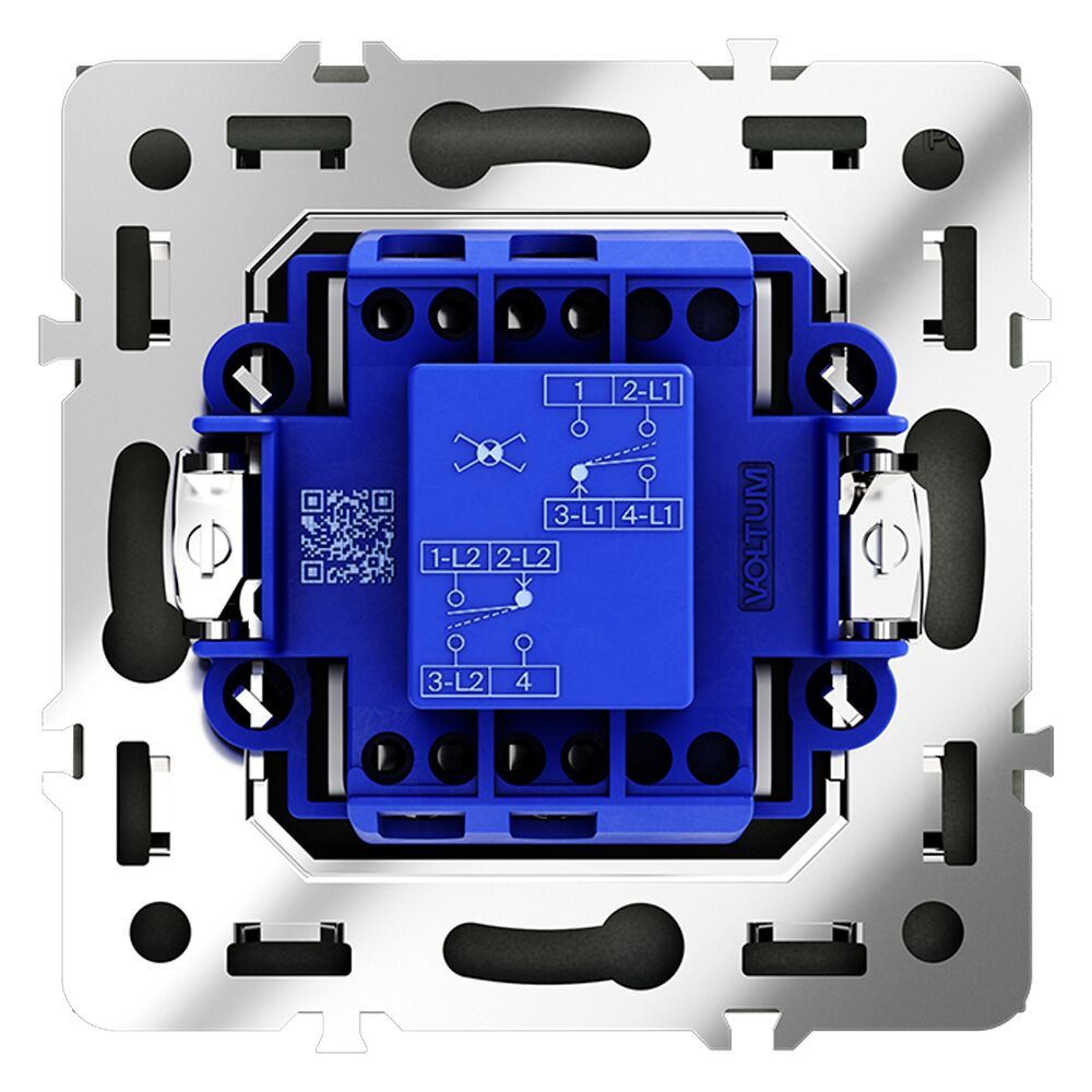 Перекрестный переключатель встраиваемый VOLTUM S70 одноклавишный 10А VLS010506
