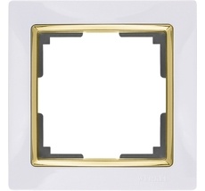 Рамка на 1 пост Snabb WL03-Frame-01-white-GD a051662_WR