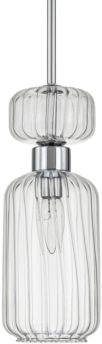 Подвесной светильник с прозрачным плафоном Escada 1141/1S Chrome/Clear_ESC