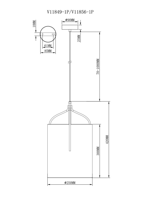Подвесной светильник Moderli V11856-1P_MD
