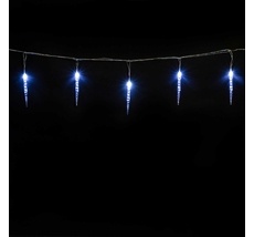 Гирлянда Сосульки 4м Белые 16см 24В, 16LED, Провод Прозрачный ПВХ, IP54 IC16.16-10-1W