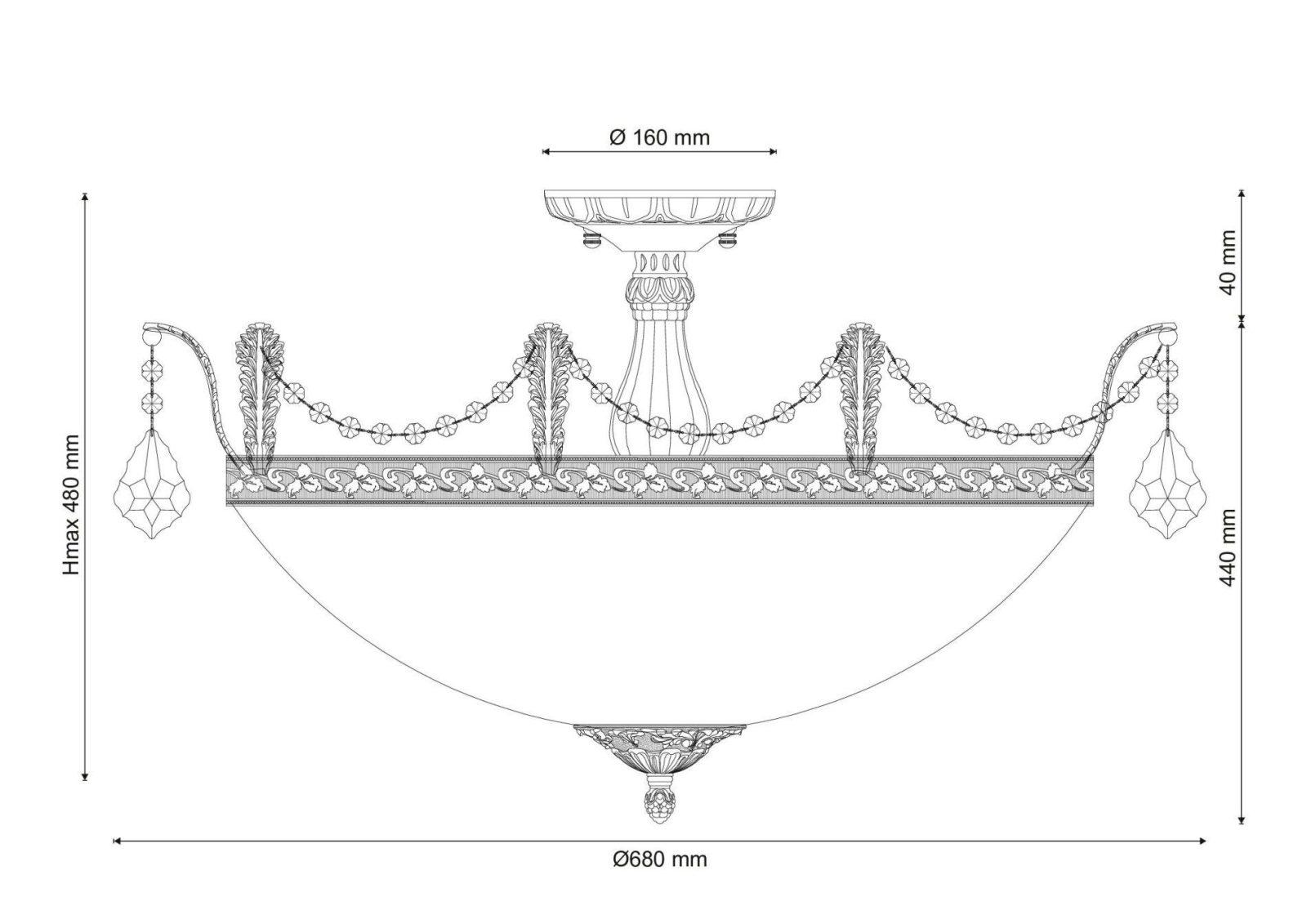 Потолочная люстра Lucia Tucci BARLETTA BARLETTA 182.10 D720 cream white