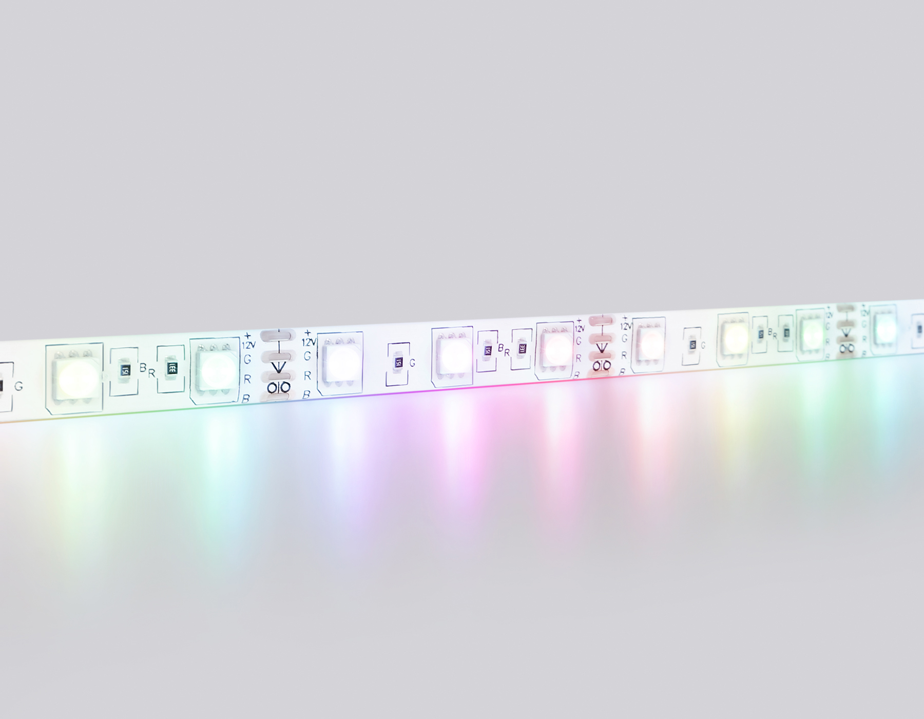 Светодиодная лента RGB 5050 60Led, 14.4W m, 12V IP65 RGB 5m Ambrella Light GS GS2302_AMB