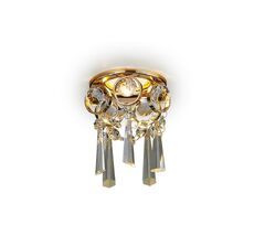 Встраиваемый светильник Ambrella light Crystal K2222 CL/G_AMB