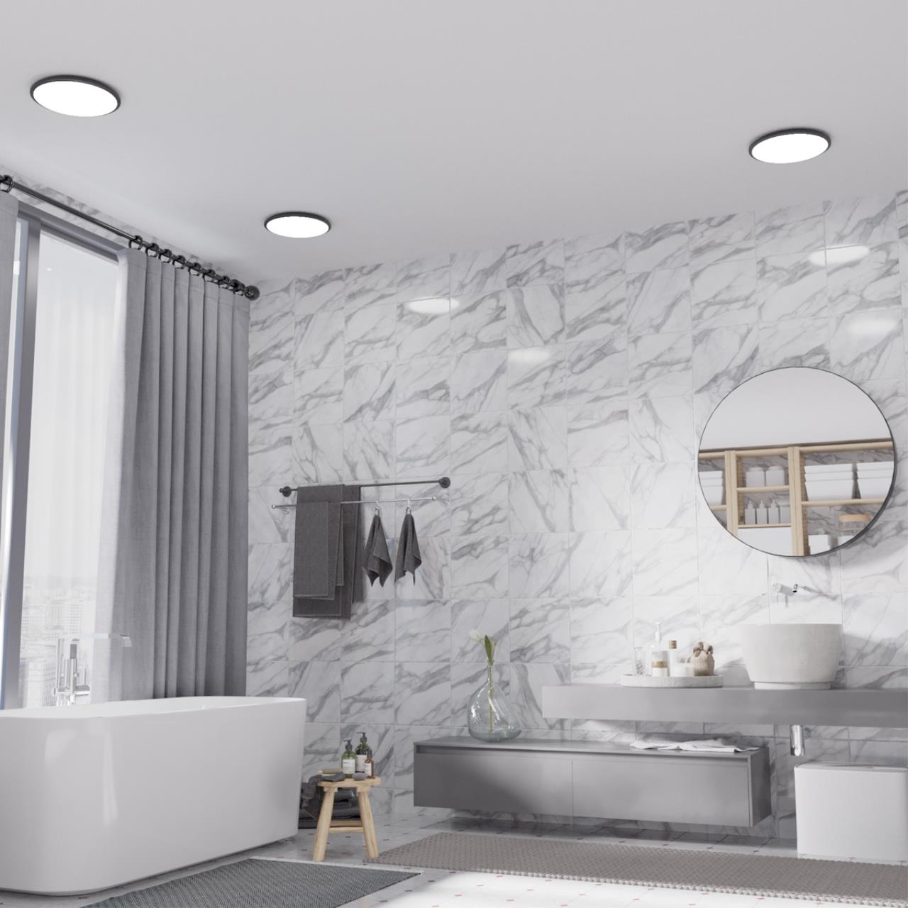 Потолочный светильник влагозащищенный диммируемый с датчиком движения (пульт ДУ в комплекте) NOVOTECH MASK 359212