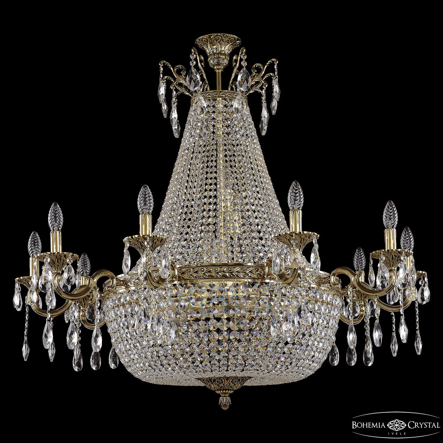 Хрустальная люстра Bohemia Ivele Crystal 2211H201/10/106IV/Y1 GB_BI