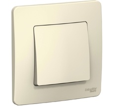 Выключатель встраиваемый одноклавишный (молочный) Systeme Electric BLNVS006102