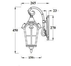 Настенный фонарь уличный IP44 Oasis Light 86102 Gb_OL