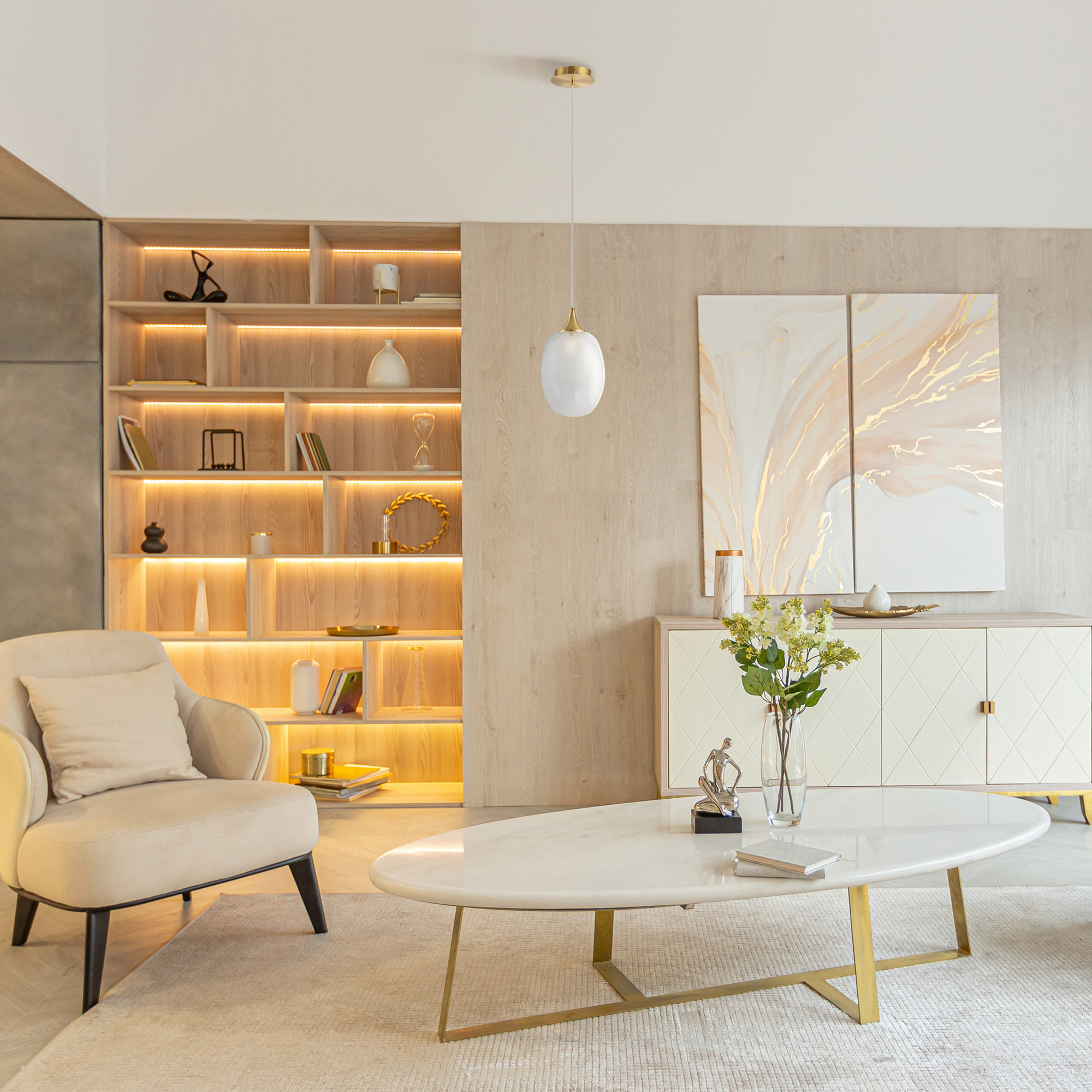 Подвесной светильник Maytoni Aura MOD016PL-01BS_MY