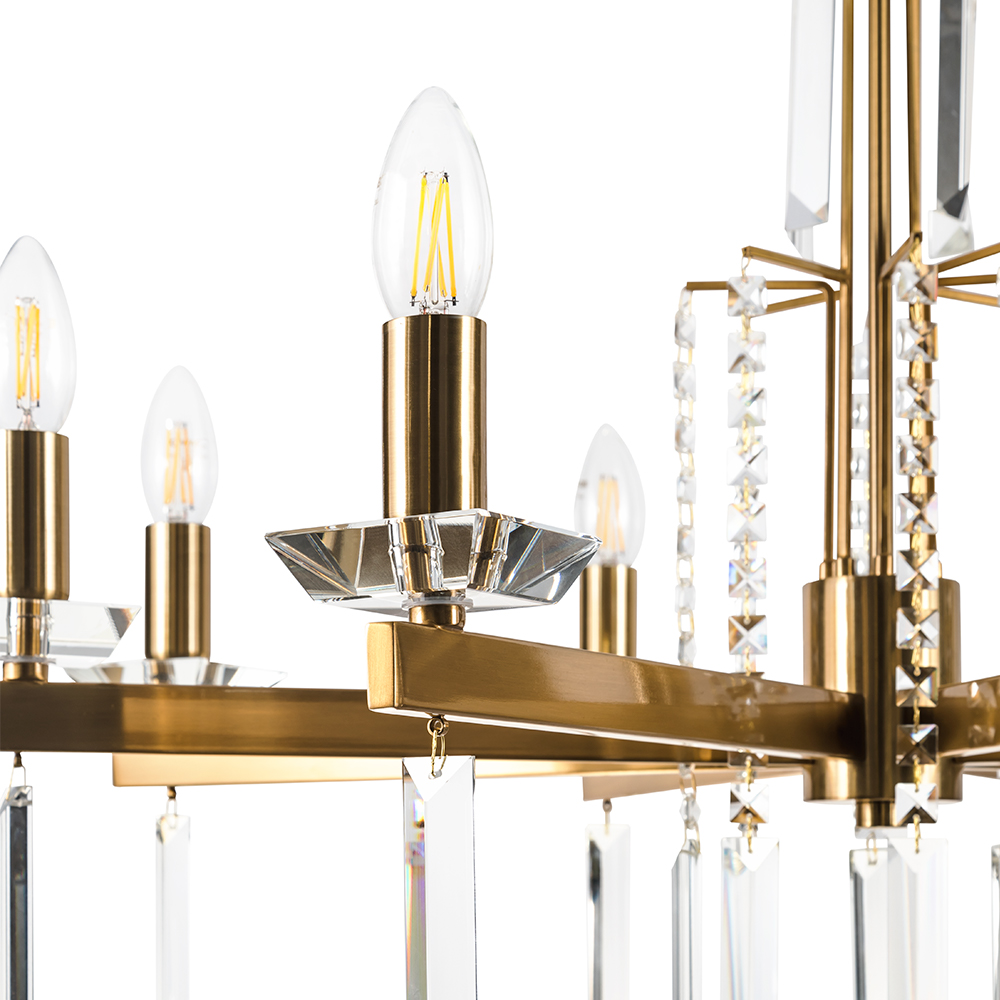 Подвесная люстра Crystallux MARRON MARRON SP8 BRASS_CR