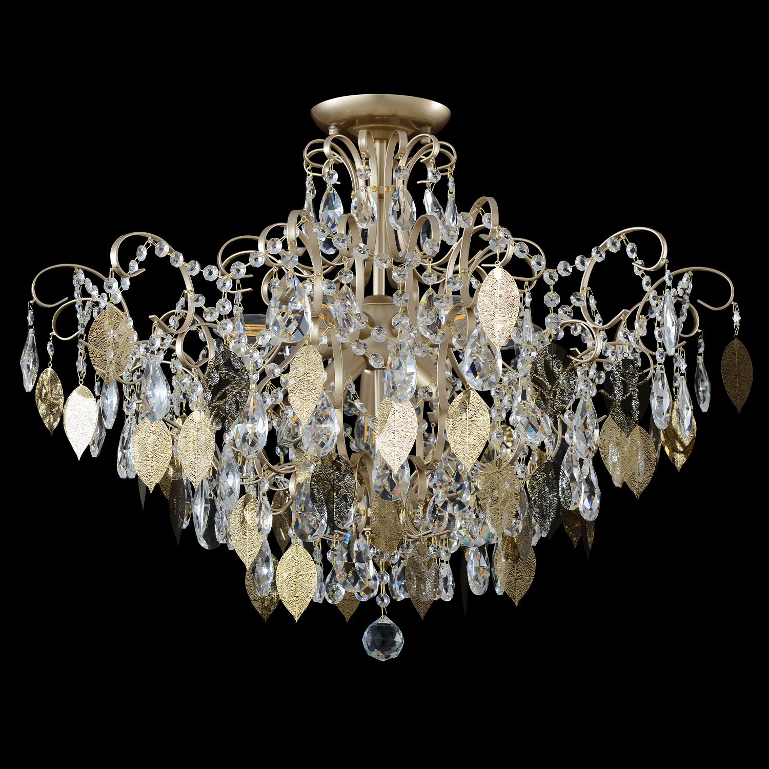 Потолочная люстра Crystal Lux ESMIRALDA PL9 GOLD_CR