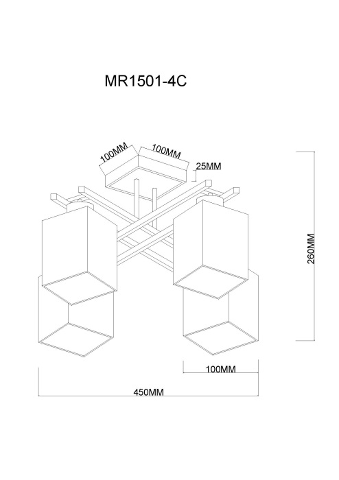 Потолочная люстра на штанге MyFar Eileen MR1501-4C
