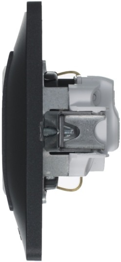 Розетка встраиваемая с заземлением (антрацит) Systeme Electric GSL000742