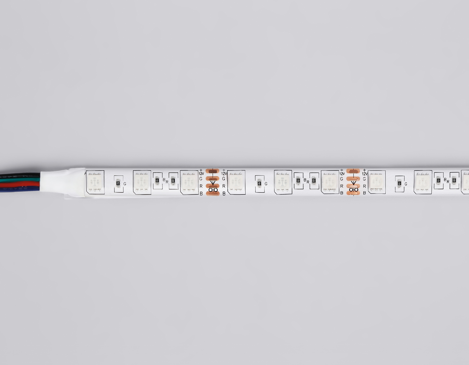 Светодиодная лента RGB 5050 60Led, 14.4W m, 12V IP65 RGB 5m Ambrella Light GS GS2302_AMB
