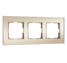 Рамка на 3 поста Senso (шампань, стекло soft-touch) Werkel a064578_WR