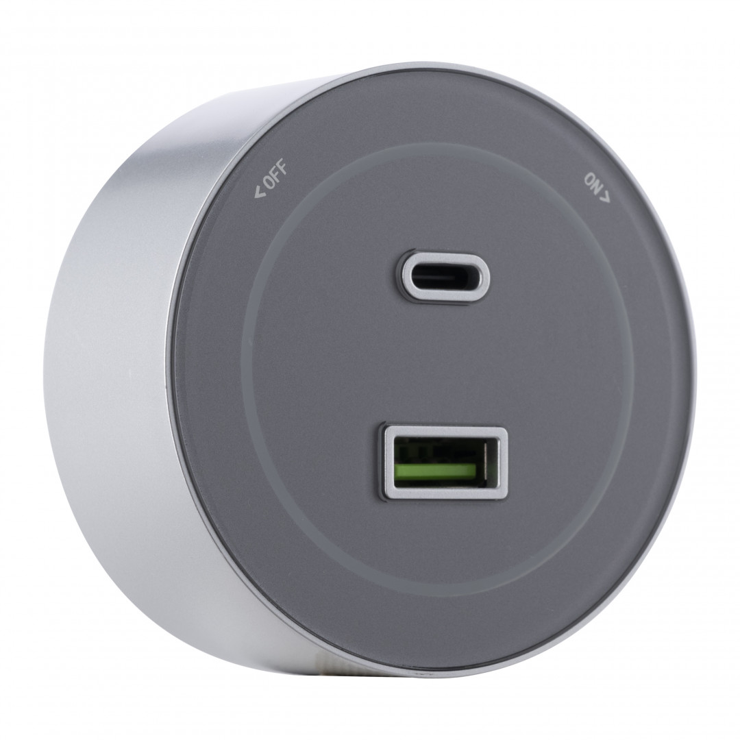 Трековая розетка Arte Milano track-sockets 399732TS/USB-Type-C Grey