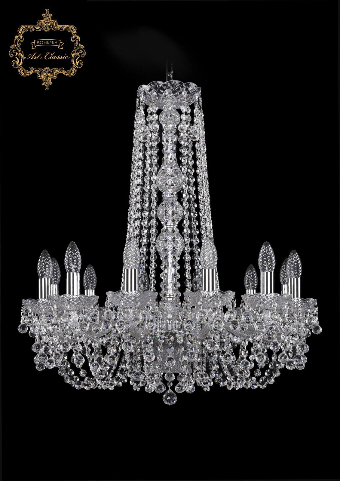

Хрустальная люстра Bohemia Art Classic 11.26.12.220.h-70.Cr.B, 11.26.12.220.h-70.Cr.B