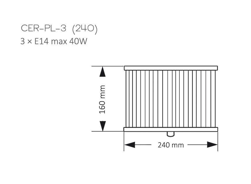 Потолочная люстра Kutek MOOD CERO CER-PL-3(N)240