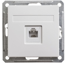 Телефонная розетка встраиваемая RJ-11 (белый) Systeme Electric RSI-152T-1-86