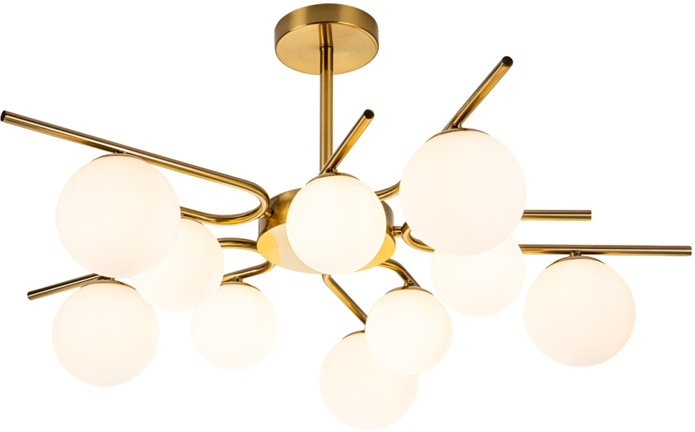 Потолочная люстра на штанге 642/10P E27*60W Escada 642/10P Brass_ESC