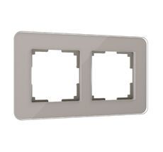 Рамка из стекла на 2 поста Elite дымчатый Werkel a057875_WR