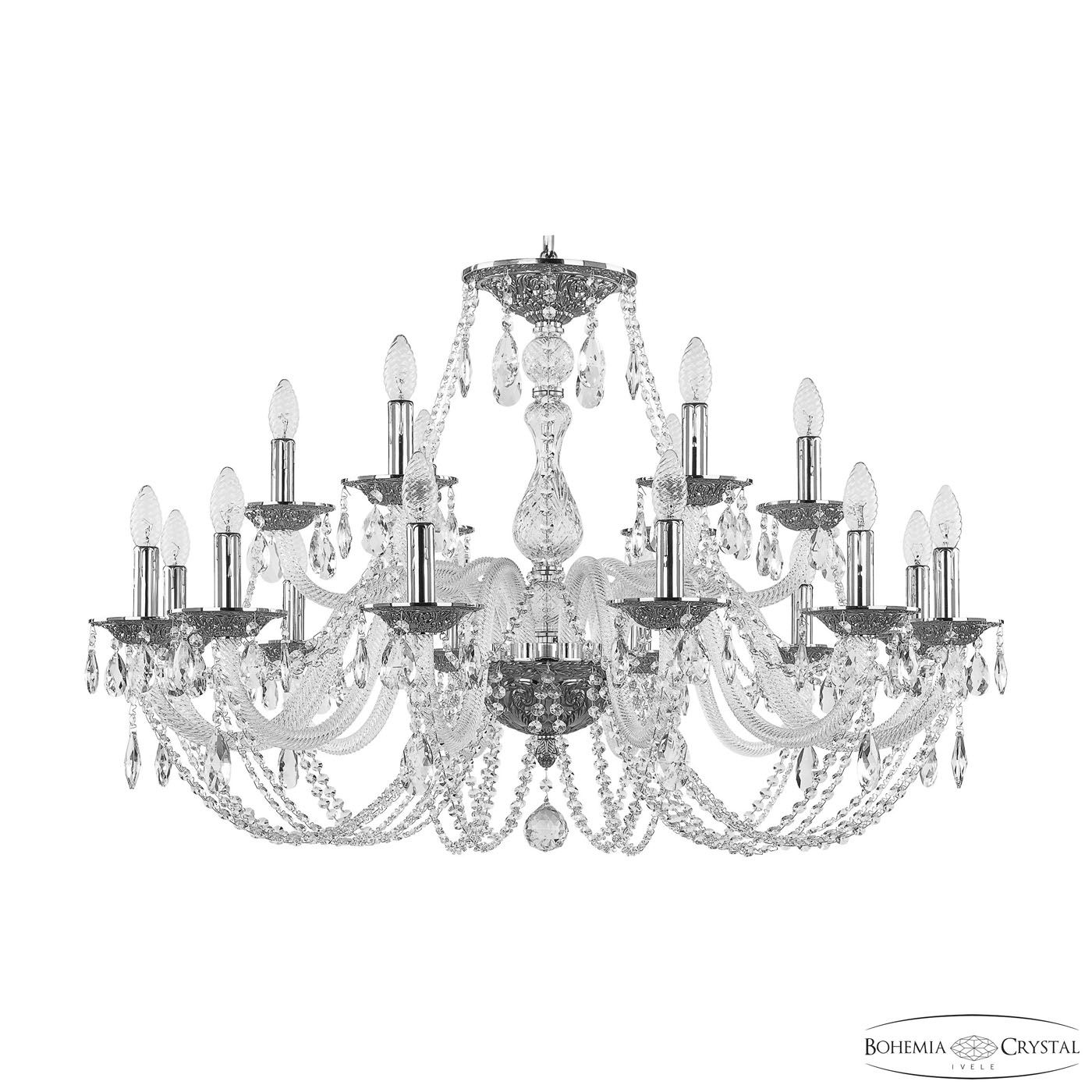 

Хрустальная люстра Bohemia Ivele 1601/12+6/360 Ni, 1601/12+6/360 Ni