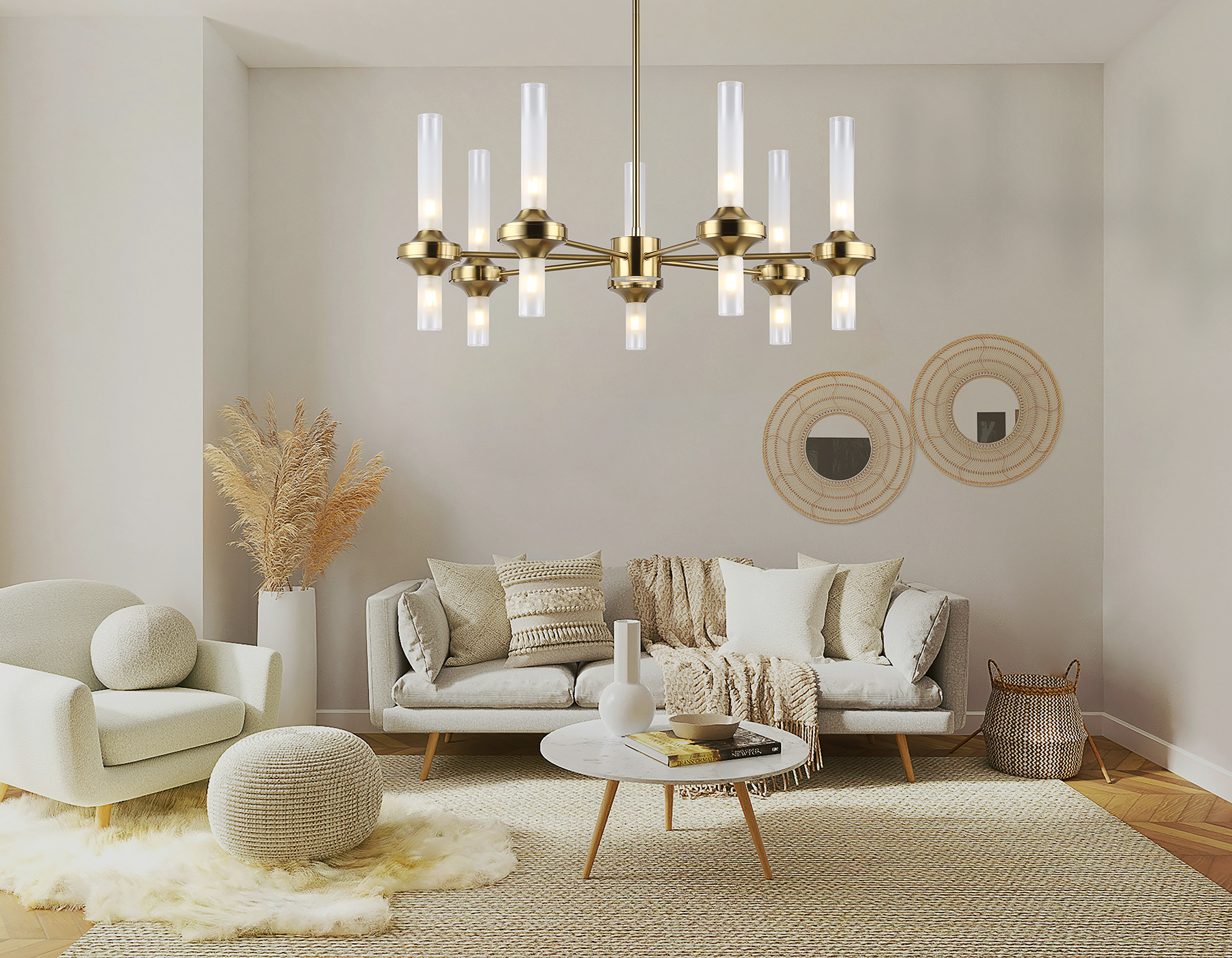 Подвесная люстра на штанге Ambrella Light HIGH LIGHT Modern LH55360_AMB