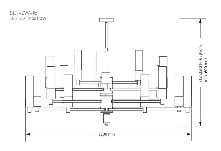 Подвесная люстра Kutek MOOD SETI SET-ZW-16(Z)