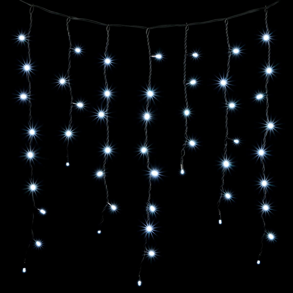 

Гирлянда Бахрома 3,2 x 0,9 м Белая 220В, 168 LED, Провод Черный Каучук, IP65 04-160, 04-160