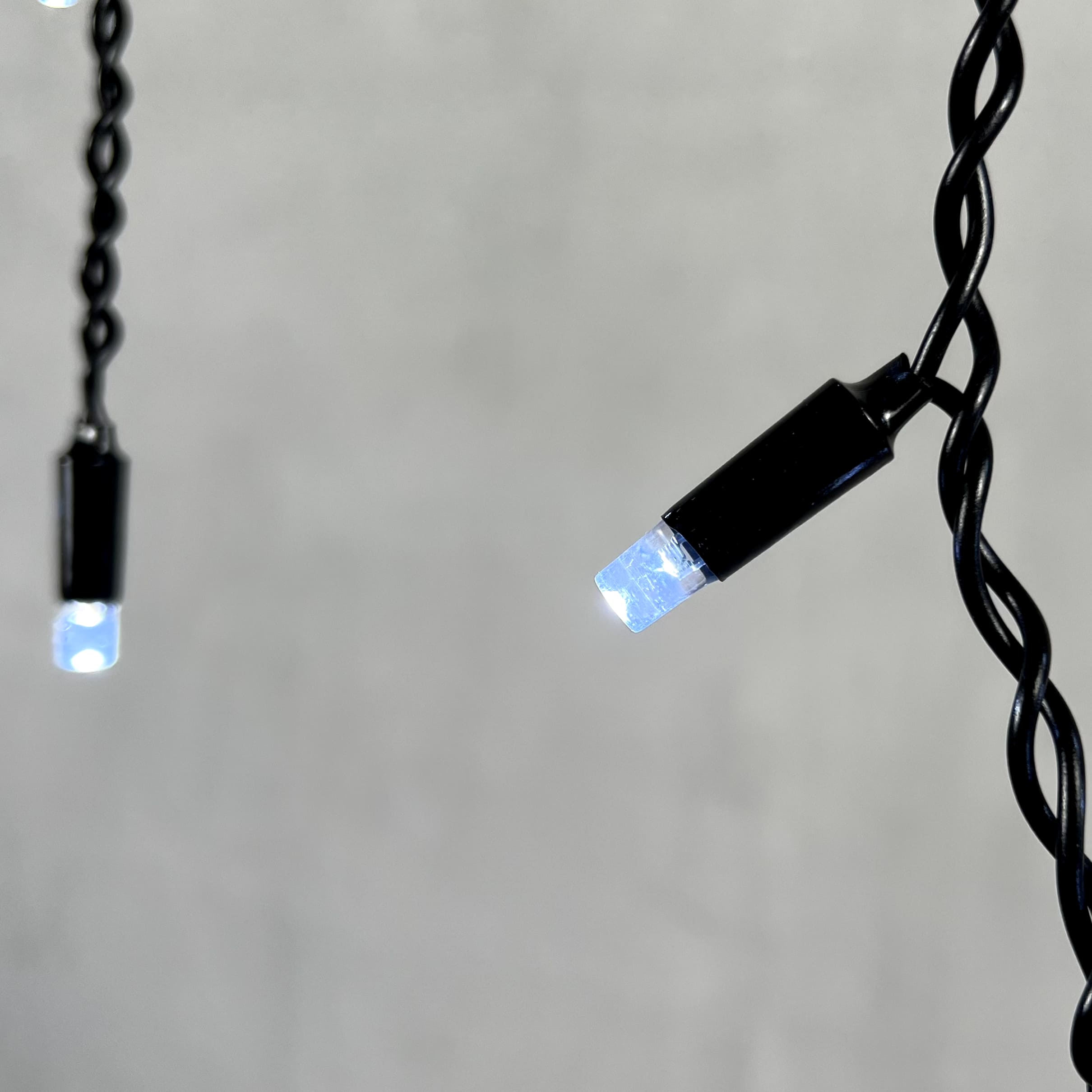 Гирлянда Бахрома с Колпачком 3,1 x 0,5 м Белая 220В, 120 LED, Провод Черный ПВХ, IP65 PIL120CAP-11-2W