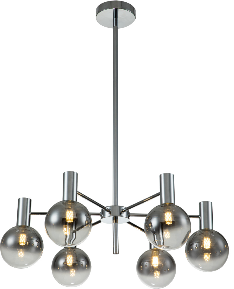 Люстра потолочная на штанге (13015/6R Chrome) Indigo V000224