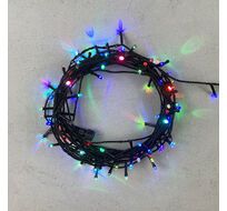 Гирлянда Нить 10м Разноцветная 24В, 100 LED, Провод Черный Силикон, IP54 EST100-11-1RGB