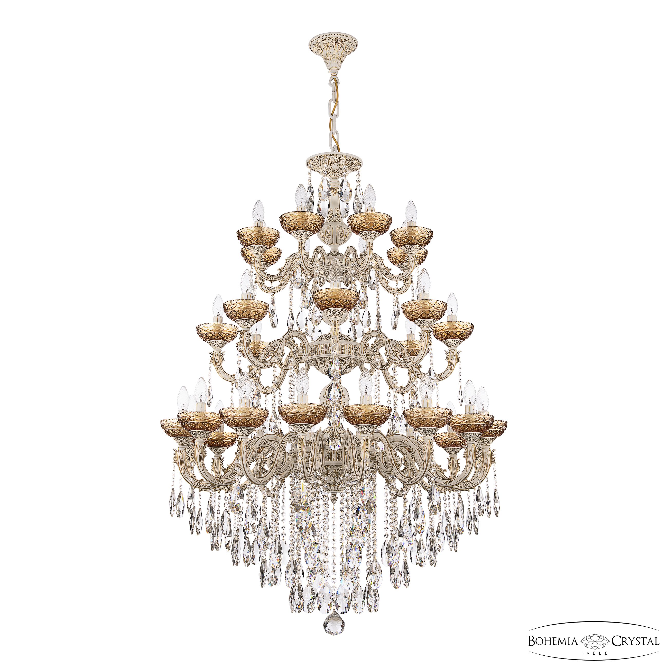 Хрустальная люстра Bohemia Ivele AL79101/16+8+8/300/3d B WMG P Amber/M-1F_BI