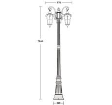 Наземный фонарь IP44 Oasis Light 86109B Gb_OL