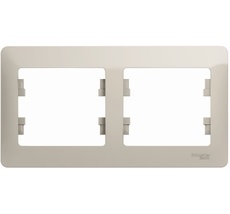 Рамка на 2 поста (молочный) Systeme Electric GSL000902