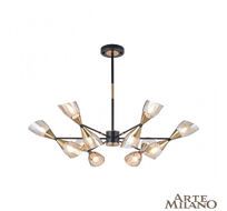 Потолочная люстра Arte Milano Neapolis 276708/12 BK/GD