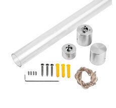 Комплект вертикального крепежа одиночный Pfofiled к профилю 4428хх (D28) с PVC трубкой Lightstrar Profiled 442892_LS